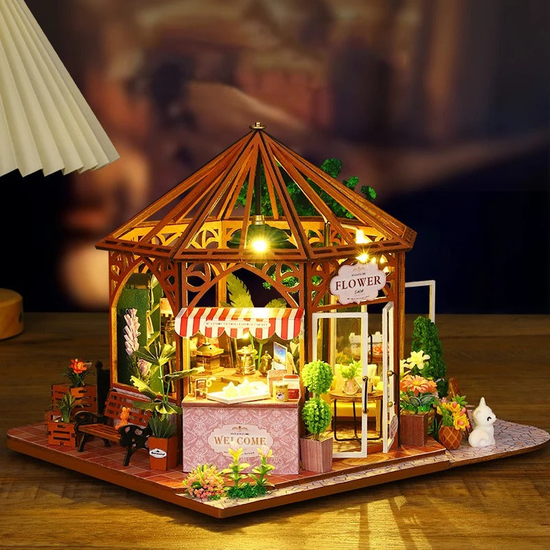 Flower Garden Café Miniature House