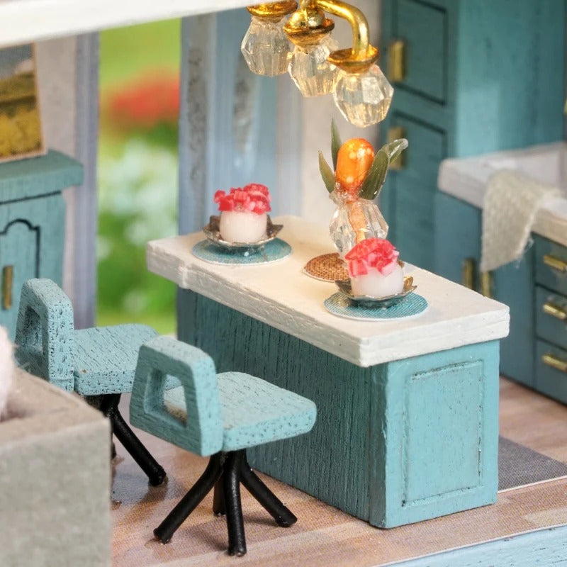 Blue Country Home Miniature House Shop name