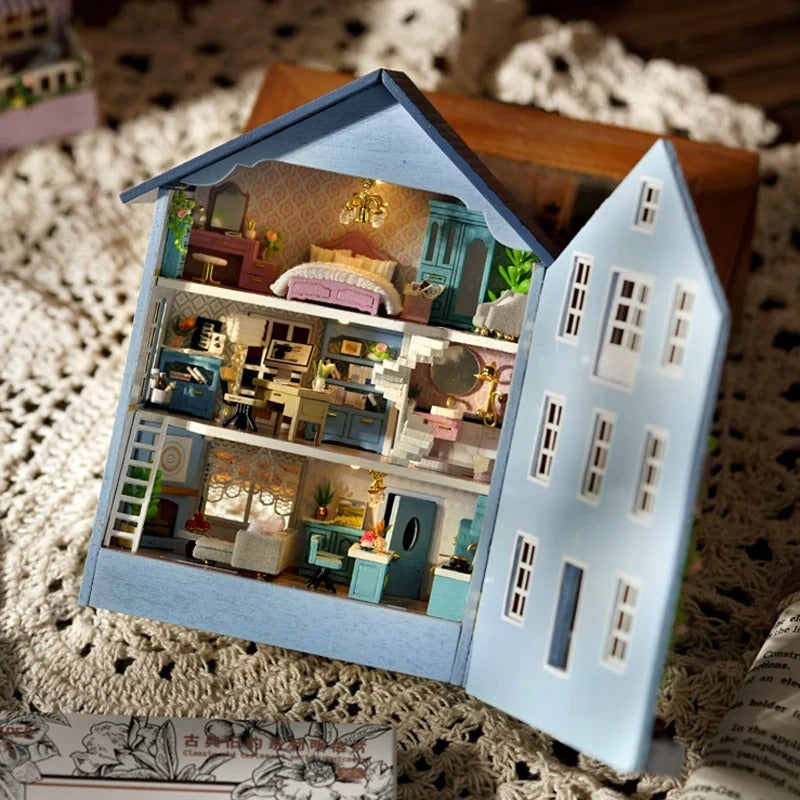 Blue Country Home Miniature House Shop name
