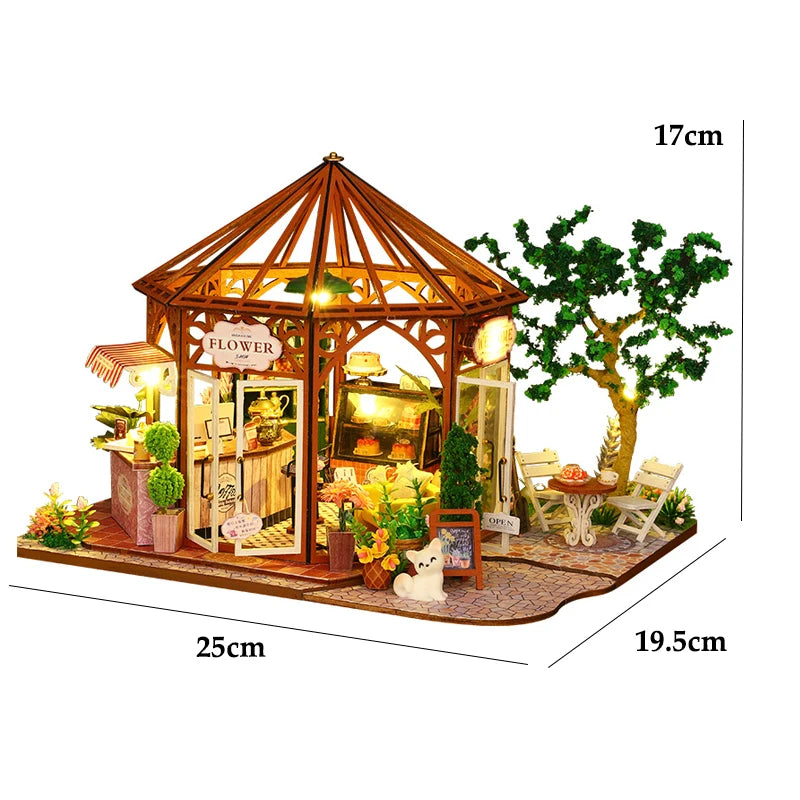 Flower Garden Café Miniature House